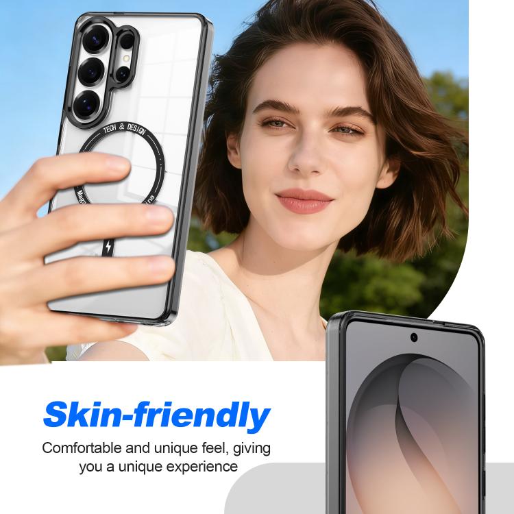 For Samsung Galaxy S26+ 5G Electroplated Cat-Eye Frame Magnetic MagSafe Shockproof Phone Case