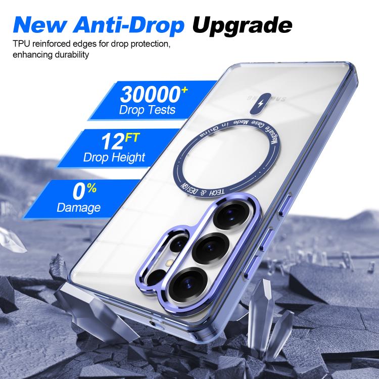 For Samsung Galaxy S26+ 5G Electroplated Cat-Eye Frame Magnetic MagSafe Shockproof Phone Case