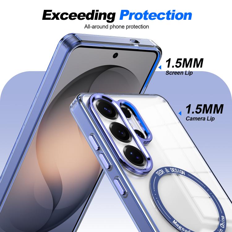 For Samsung Galaxy S26+ 5G Electroplated Cat-Eye Frame Magnetic MagSafe Shockproof Phone Case