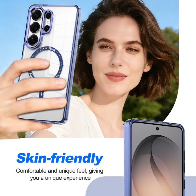 For Samsung Galaxy S26+ 5G Electroplated Cat-Eye Frame Magnetic MagSafe Shockproof Phone Case