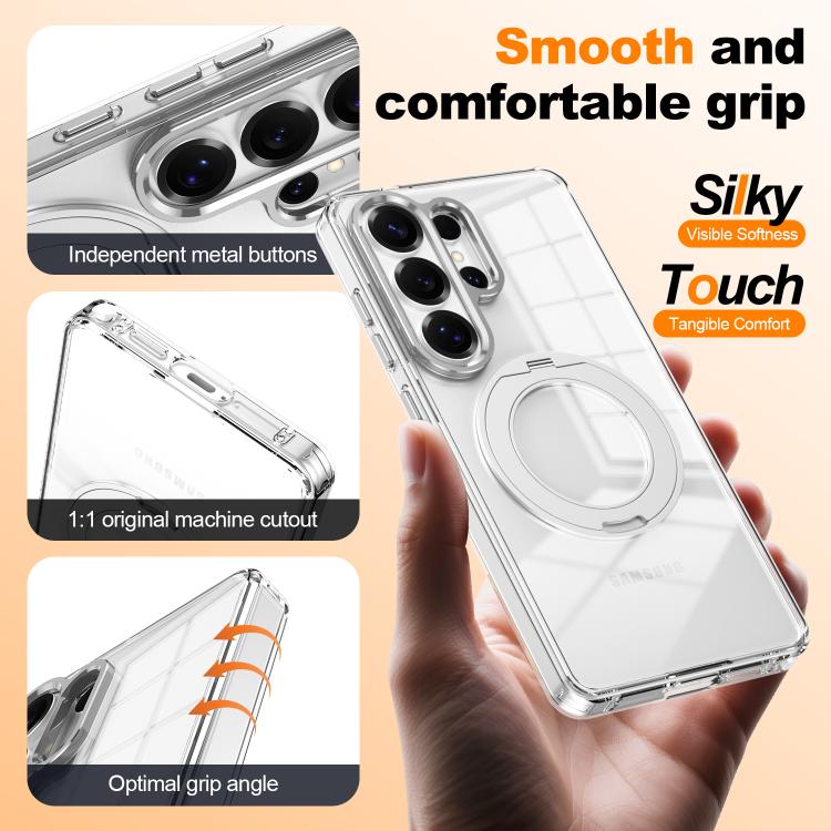 For Samsung Galaxy A35 5G Electroplated Cat-Eye Frame Magnetic MagSafe Shockproof Phone Case