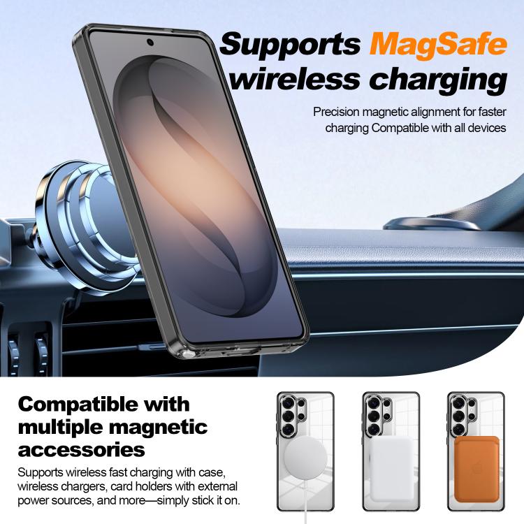For Samsung Galaxy A35 5G Electroplated Cat-Eye Frame Magnetic MagSafe Shockproof Phone Case