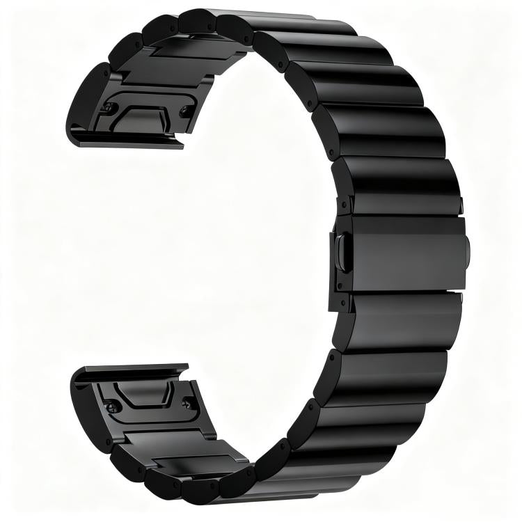 For Garmin 22mm One Beads Flat Button Titanium Alloy Quick Release Watch Band