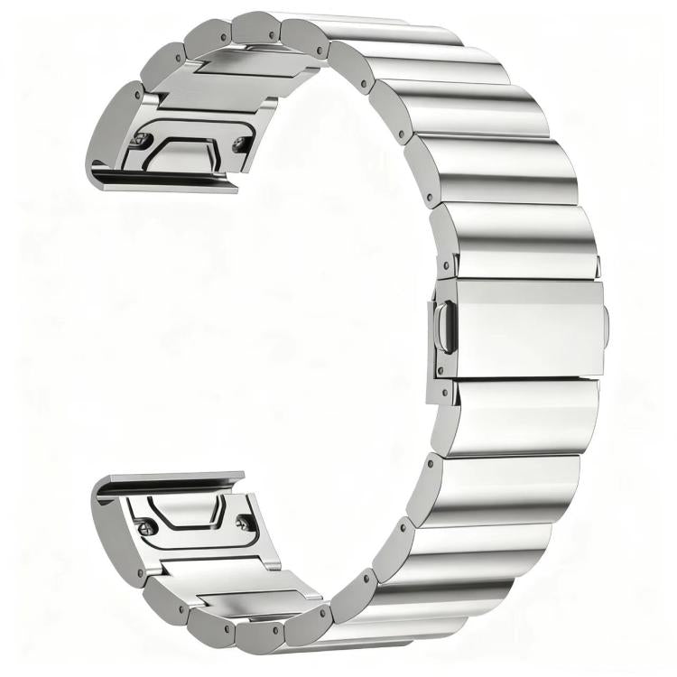 For Garmin 22mm One Beads Flat Button Titanium Alloy Quick Release Watch Band