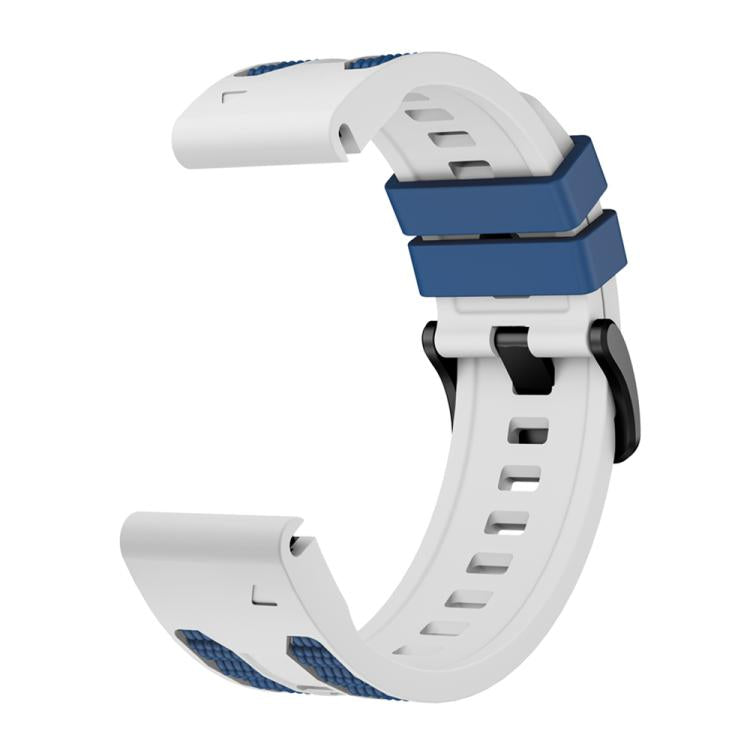 For Garmin 26mm Two Color Matching Sports Silicone Quick Release Watch Band