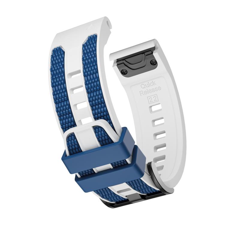 For Garmin 26mm Two Color Matching Sports Silicone Quick Release Watch Band