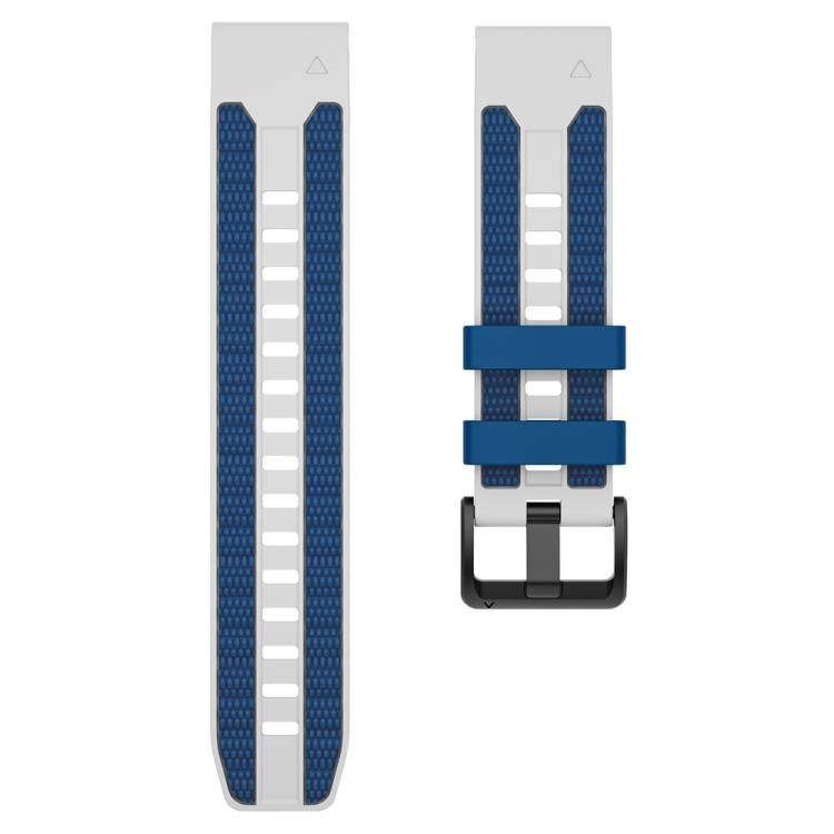 For Garmin 26mm Two Color Matching Sports Silicone Quick Release Watch Band