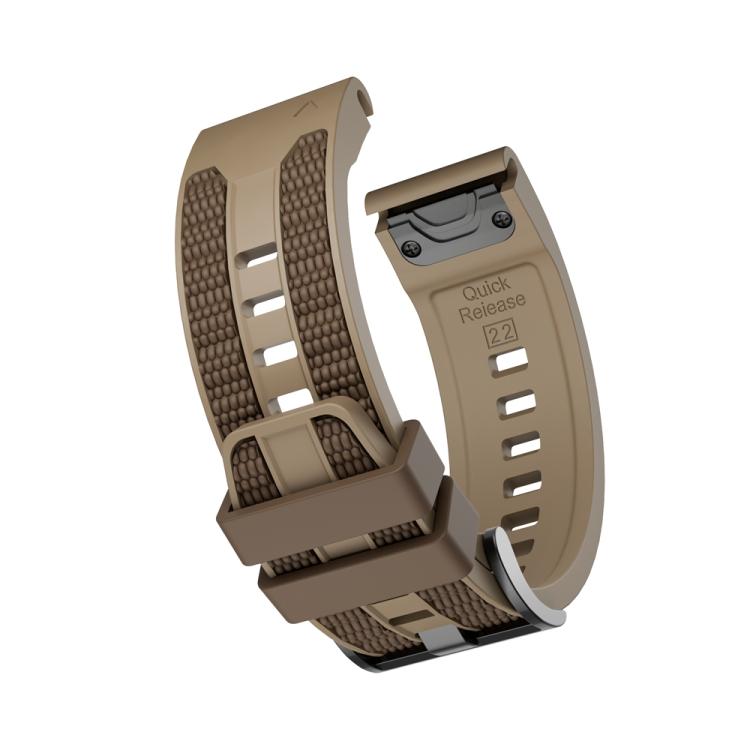 For Garmin 26mm Two Color Matching Sports Silicone Quick Release Watch Band
