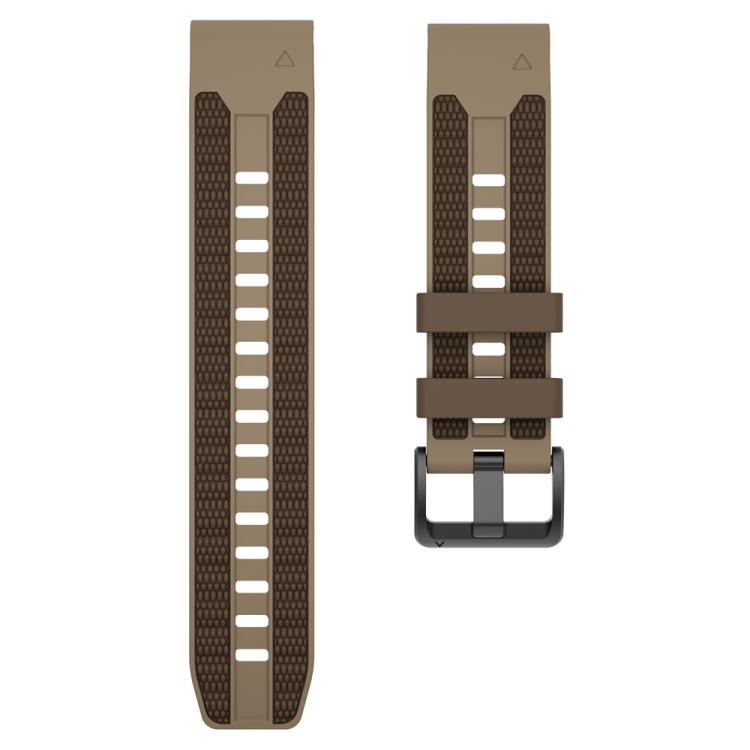 For Garmin 26mm Two Color Matching Sports Silicone Quick Release Watch Band
