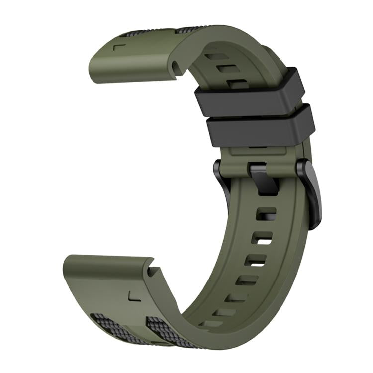 For Garmin 26mm Two Color Matching Sports Silicone Quick Release Watch Band
