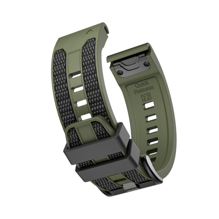 For Garmin 26mm Two Color Matching Sports Silicone Quick Release Watch Band