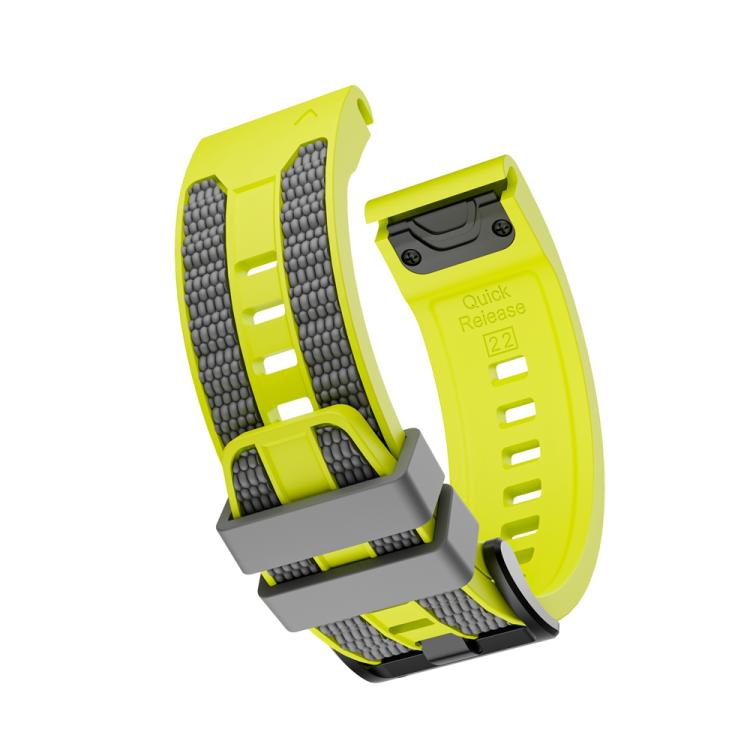 For Garmin 26mm Two Color Matching Sports Silicone Quick Release Watch Band
