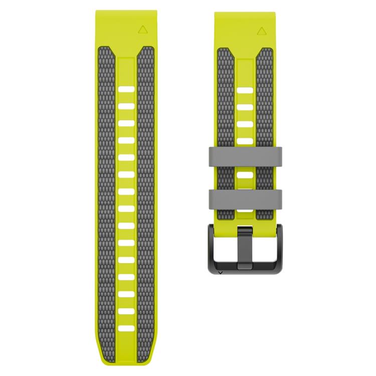For Garmin 26mm Two Color Matching Sports Silicone Quick Release Watch Band