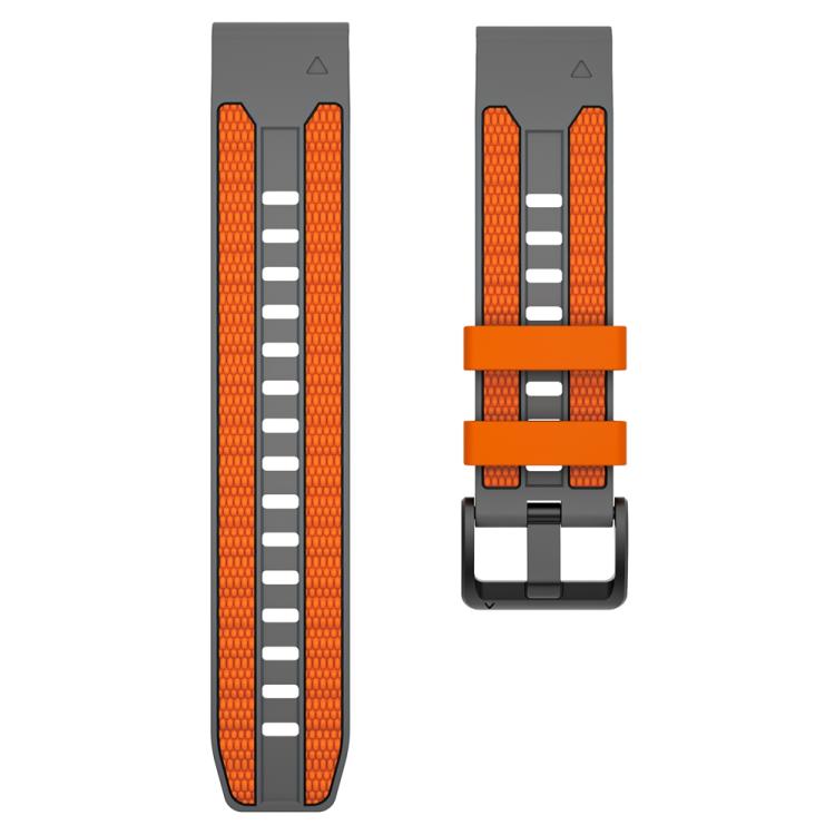 For Garmin 26mm Two Color Matching Sports Silicone Quick Release Watch Band