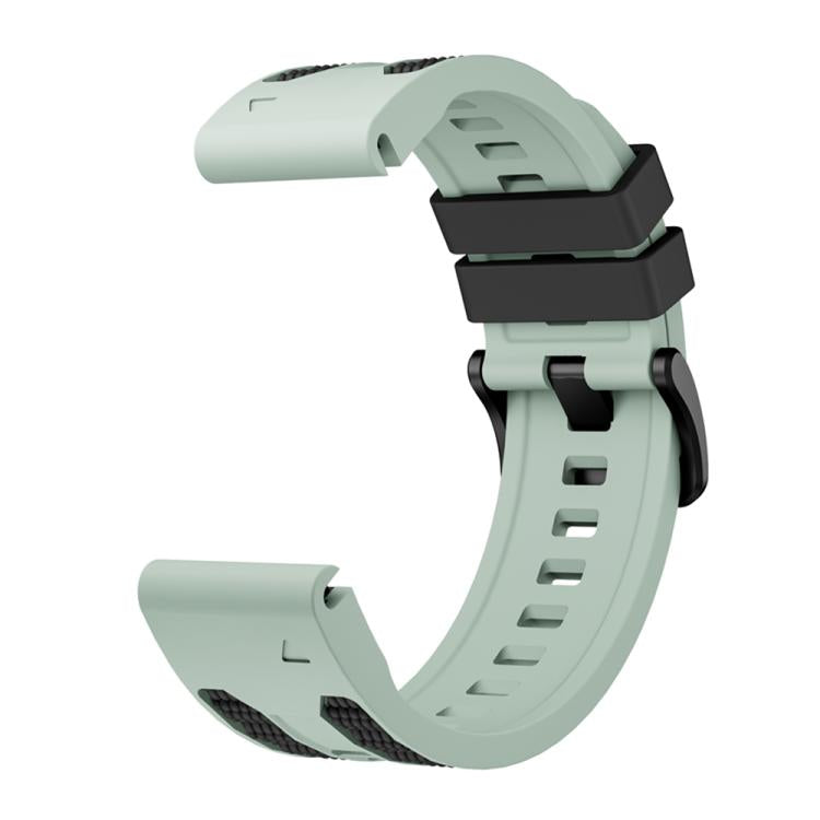 For Garmin 22mm Two Color Matching Sports Silicone Quick Release Watch Band