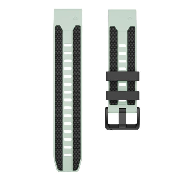For Garmin 22mm Two Color Matching Sports Silicone Quick Release Watch Band