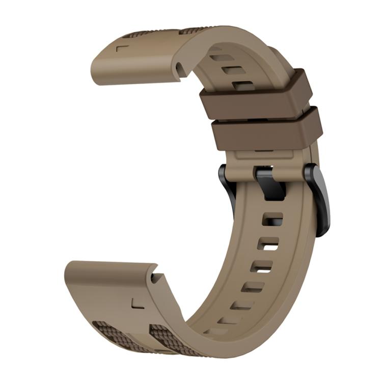 For Garmin 22mm Two Color Matching Sports Silicone Quick Release Watch Band