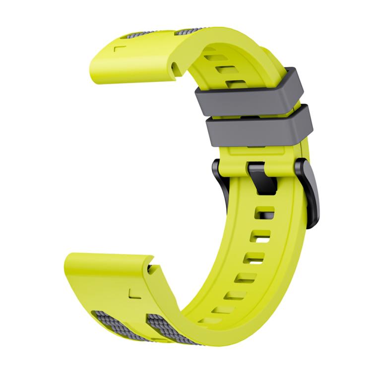 For Garmin 22mm Two Color Matching Sports Silicone Quick Release Watch Band
