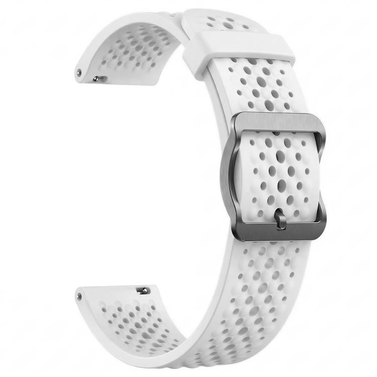 18mm Perforated Breathable Pin Buckle Silicone Watch Band