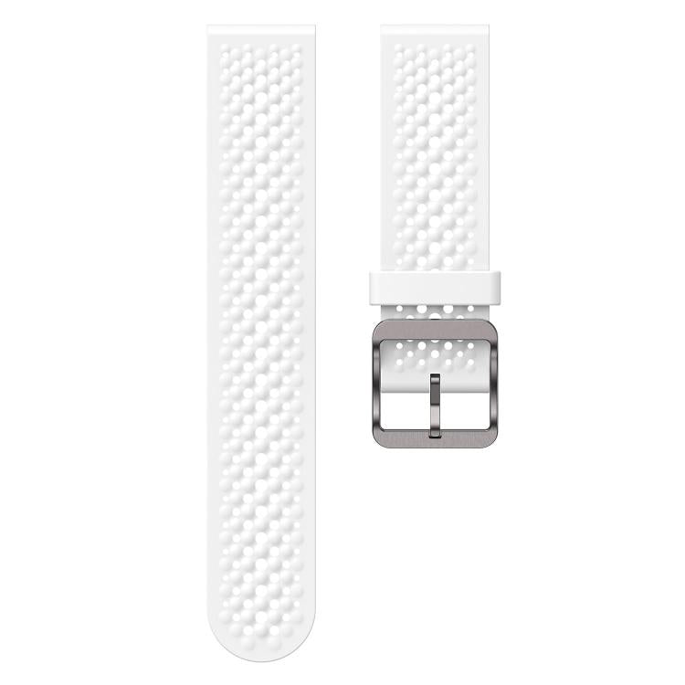 18mm Perforated Breathable Pin Buckle Silicone Watch Band