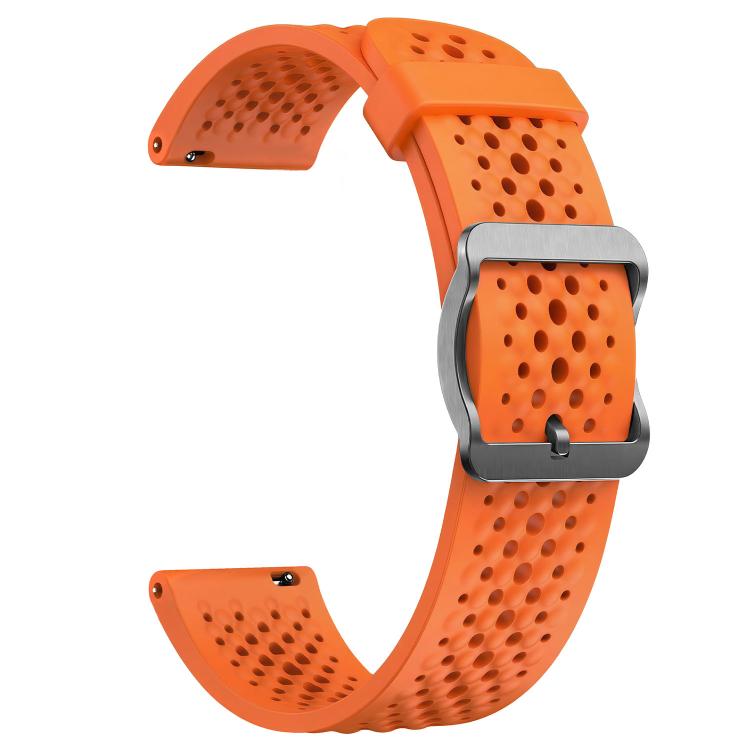 18mm Perforated Breathable Pin Buckle Silicone Watch Band