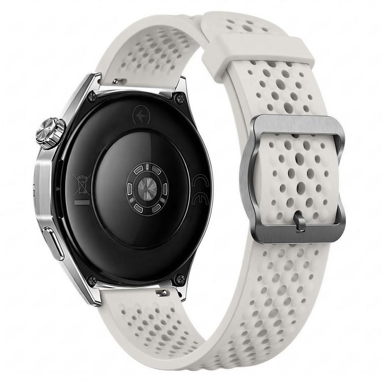 18mm Perforated Breathable Pin Buckle Silicone Watch Band