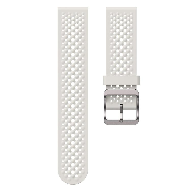 18mm Perforated Breathable Pin Buckle Silicone Watch Band