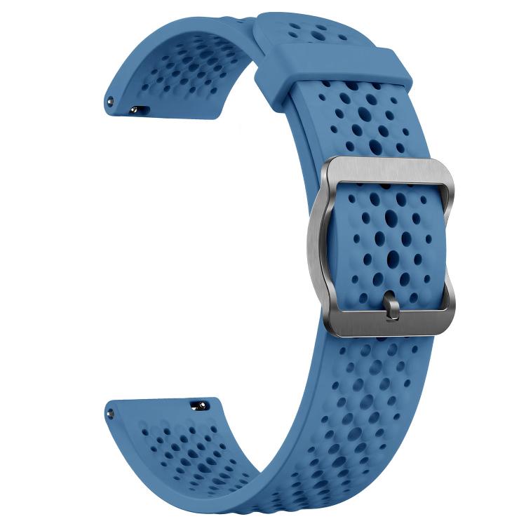 18mm Perforated Breathable Pin Buckle Silicone Watch Band