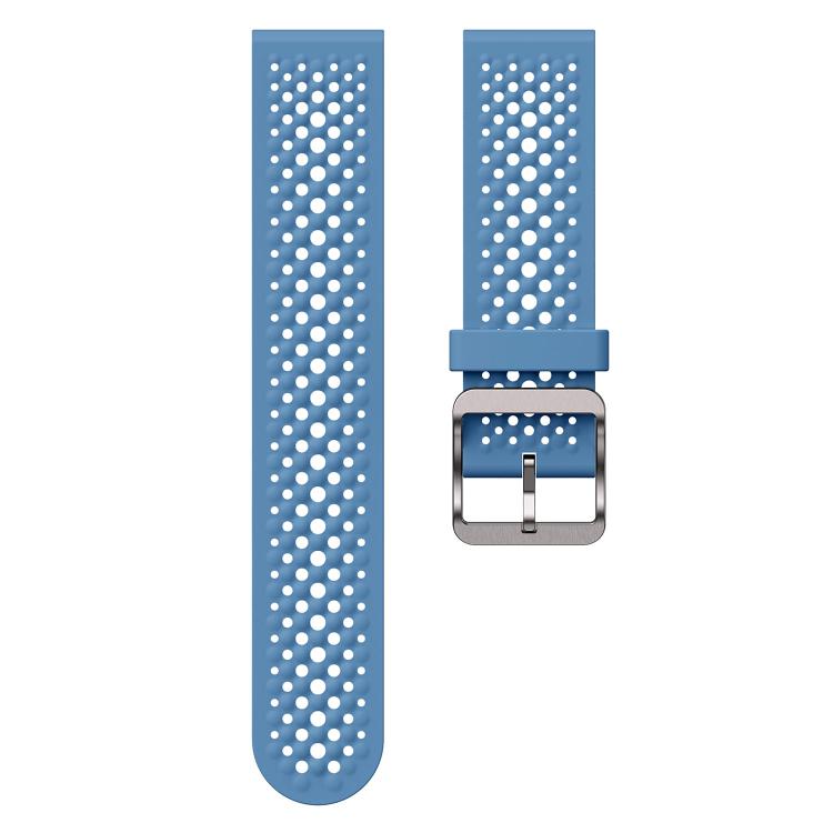 18mm Perforated Breathable Pin Buckle Silicone Watch Band