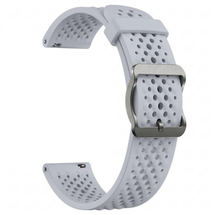 18mm Perforated Breathable Pin Buckle Silicone Watch Band