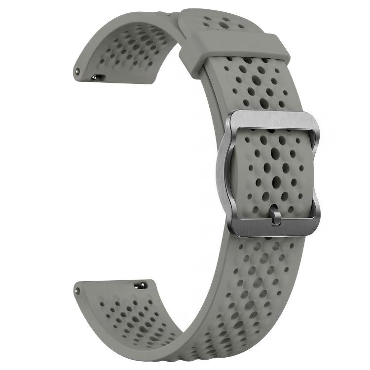 18mm Perforated Breathable Pin Buckle Silicone Watch Band