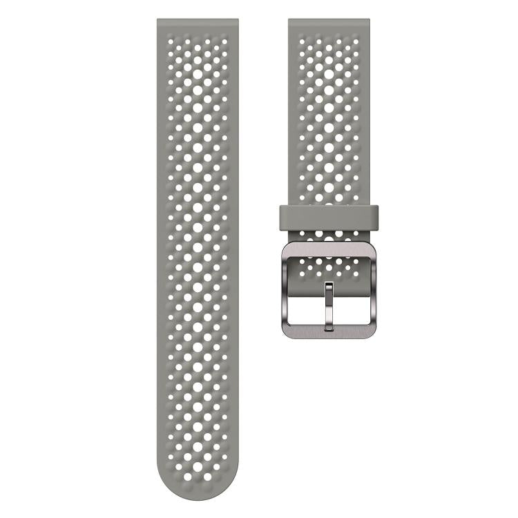 18mm Perforated Breathable Pin Buckle Silicone Watch Band