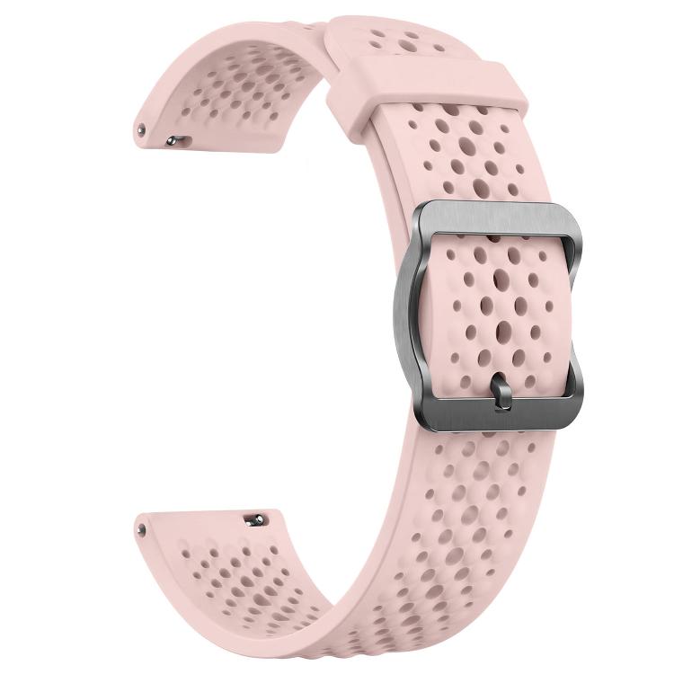 20mm Perforated Breathable Pin Buckle Silicone Watch Band
