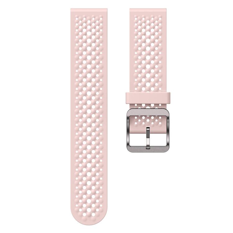 20mm Perforated Breathable Pin Buckle Silicone Watch Band