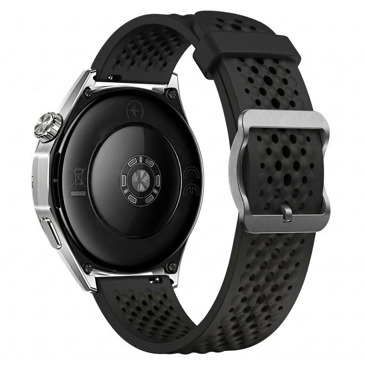 22mm Perforated Breathable Pin Buckle Silicone Watch Band