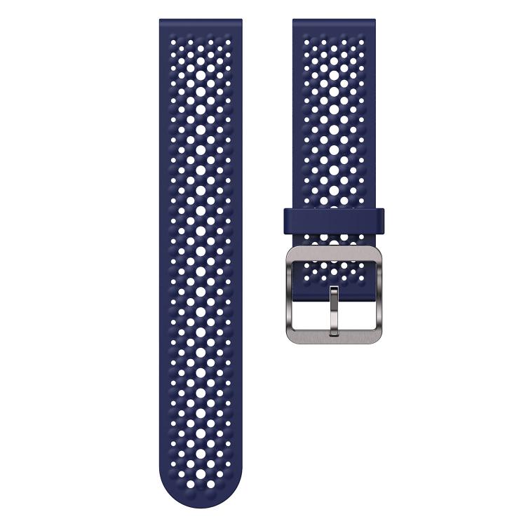 22mm Perforated Breathable Pin Buckle Silicone Watch Band