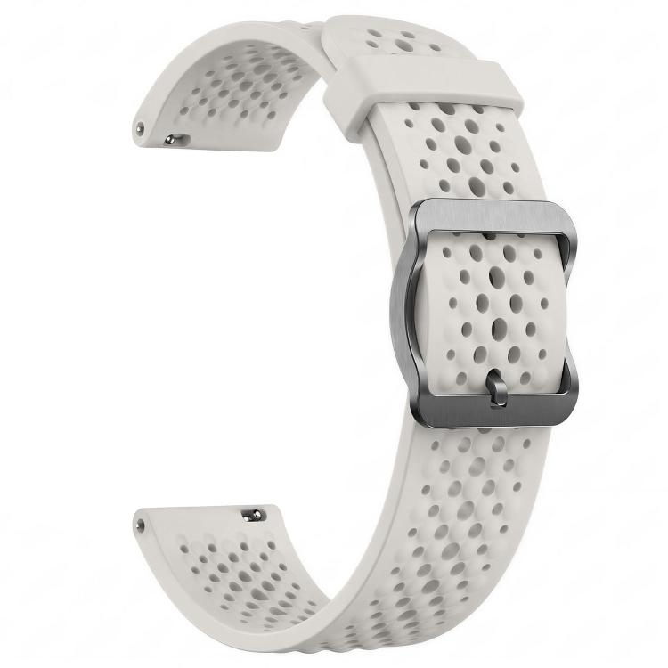 22mm Perforated Breathable Pin Buckle Silicone Watch Band