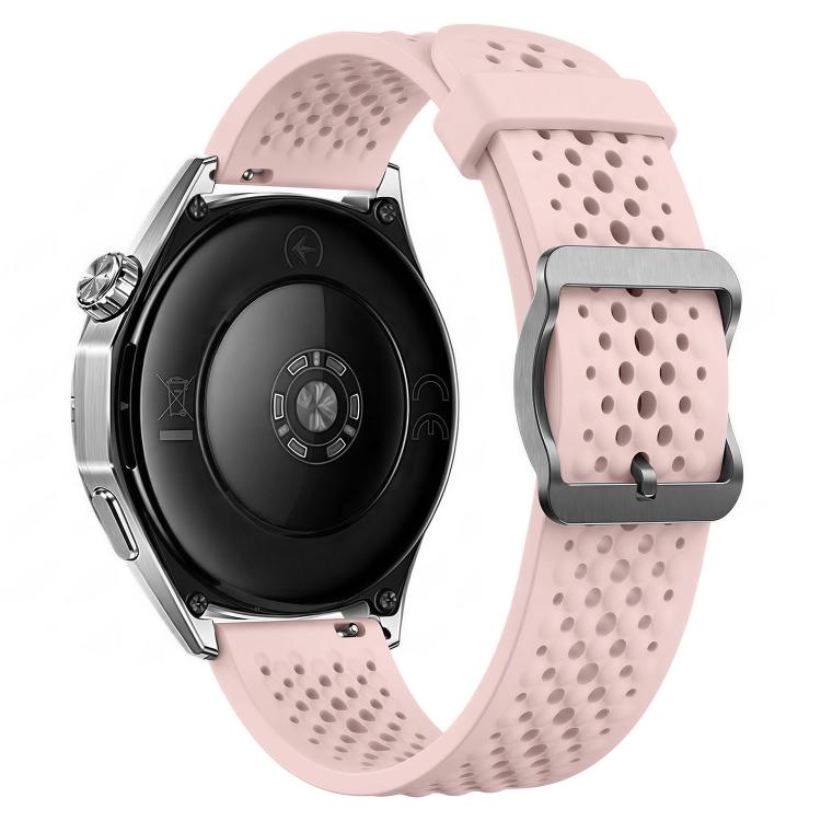 22mm Perforated Breathable Pin Buckle Silicone Watch Band
