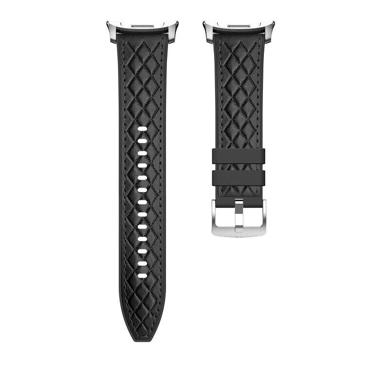 For Samsung Galaxy Watch8 / Watch8 Classic Diamond Texture Vegan Leather Silicone Watch Band