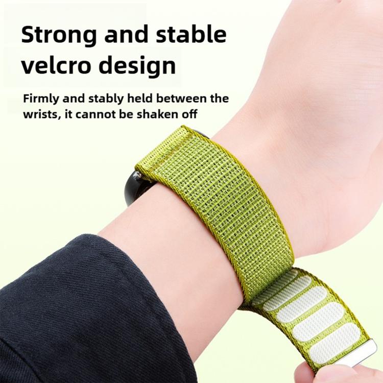 For Huawei Watch GT Runner 2 Woven Nylon Hook And Loop Fastener Metal Interface Watch Band