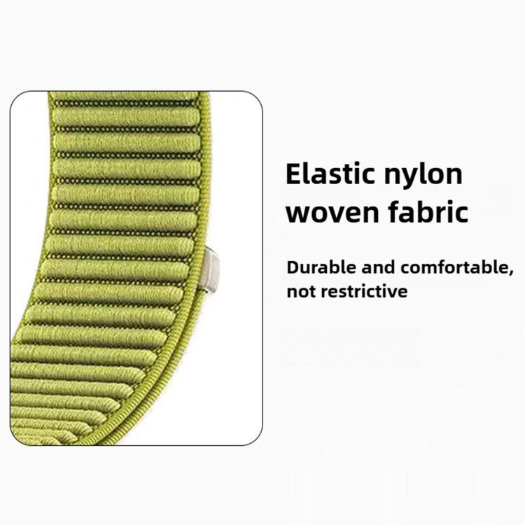 For Huawei Watch GT Runner 2 Woven Nylon Hook And Loop Fastener Metal Interface Watch Band