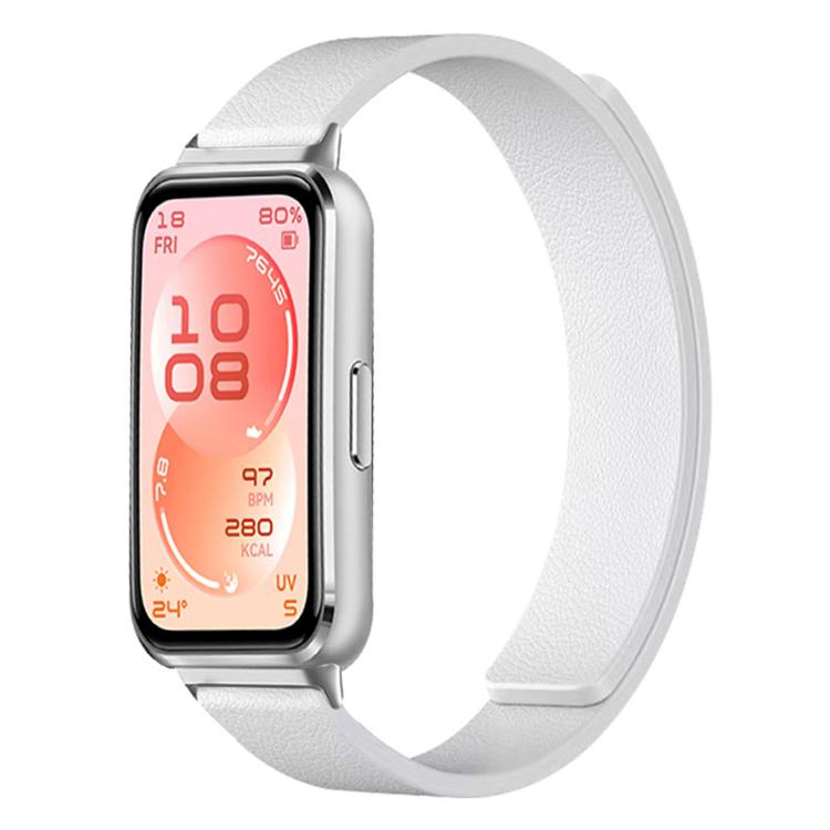 For Huawei Band 11 / Band 11 Pro Lychee Texture Soft Magnetic Silicone Watch Band