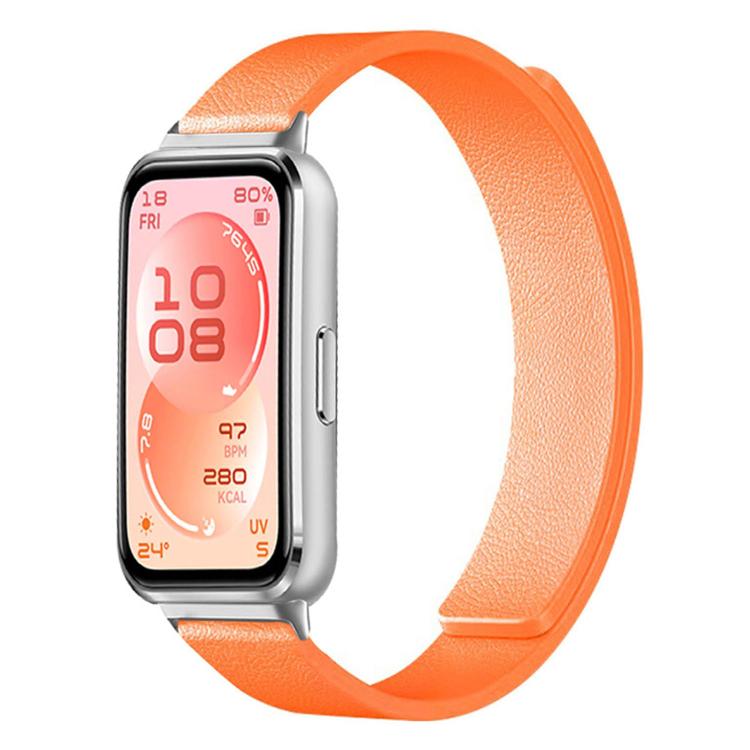 For Huawei Band 11 / Band 11 Pro Lychee Texture Soft Magnetic Silicone Watch Band