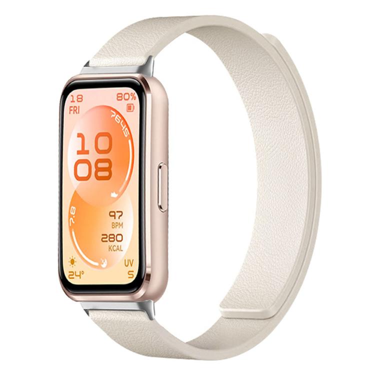 For Huawei Band 11 / Band 11 Pro Lychee Texture Soft Magnetic Silicone Watch Band