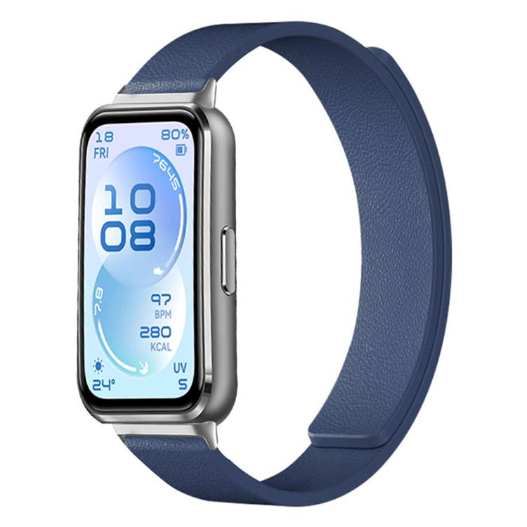 For Huawei Band 11 / Band 11 Pro Lychee Texture Soft Magnetic Silicone Watch Band