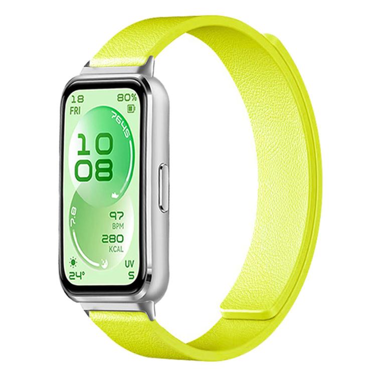 For Huawei Band 11 / Band 11 Pro Lychee Texture Soft Magnetic Silicone Watch Band