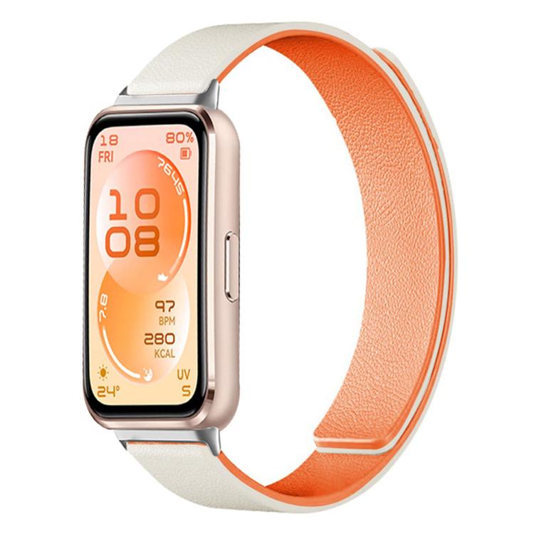 For Huawei Band 11 / Band 11 Pro Lychee Texture Soft Magnetic Silicone Watch Band