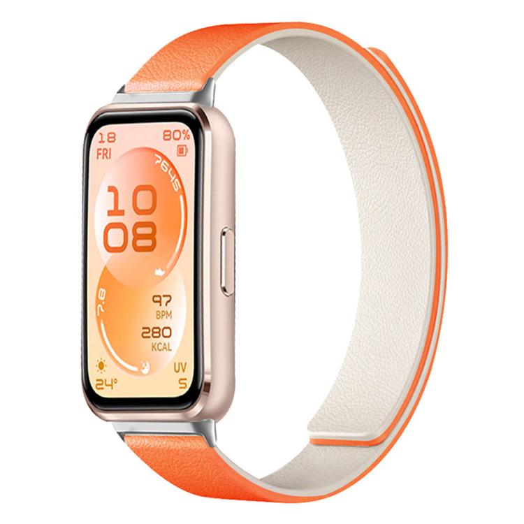 For Huawei Band 11 / Band 11 Pro Lychee Texture Soft Magnetic Silicone Watch Band