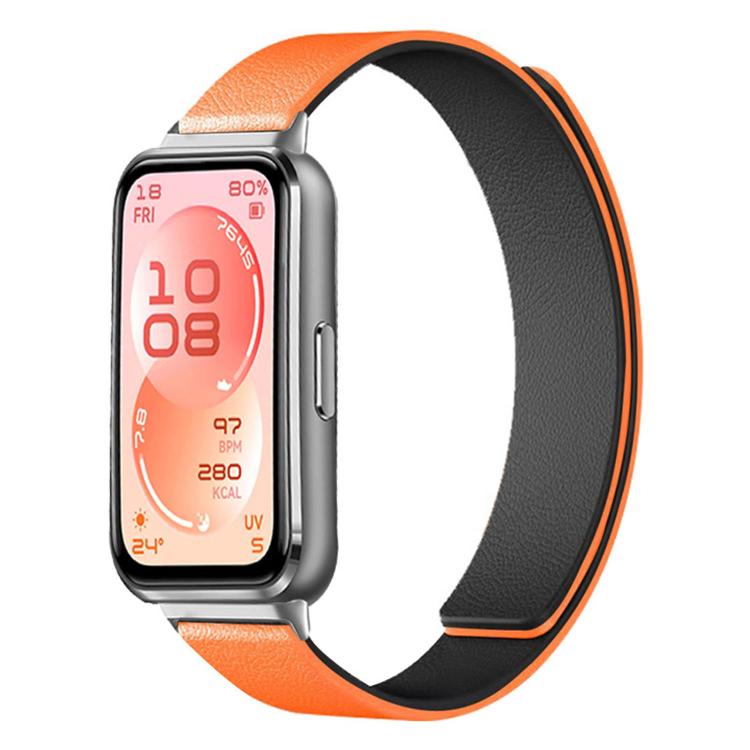 For Huawei Band 11 / Band 11 Pro Lychee Texture Soft Magnetic Silicone Watch Band