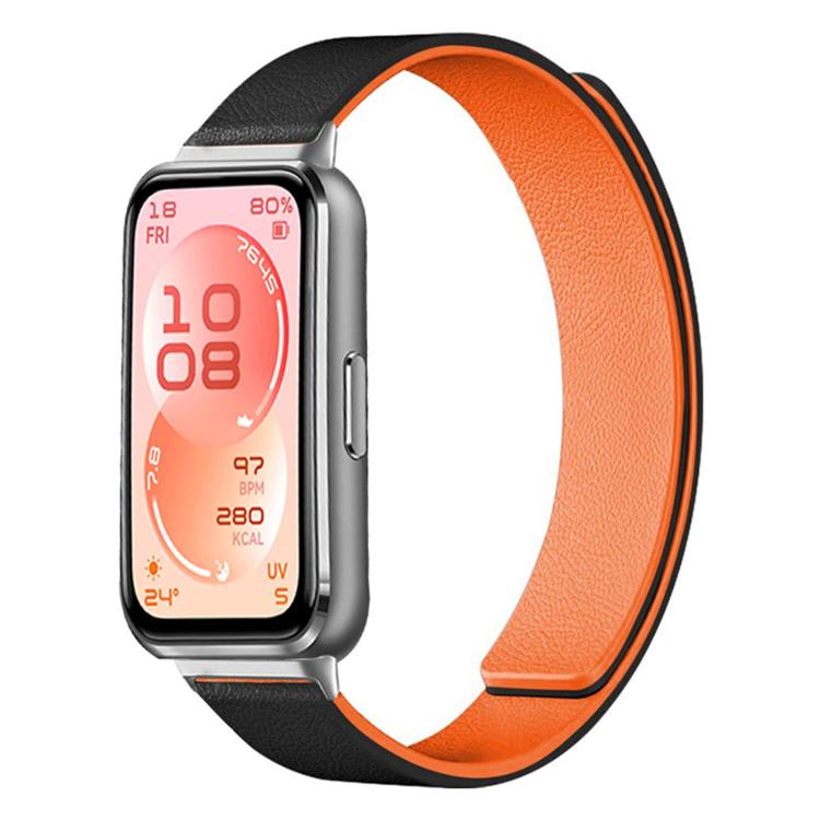 For Huawei Band 11 / Band 11 Pro Lychee Texture Soft Magnetic Silicone Watch Band